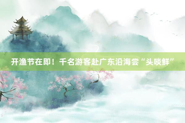 开渔节在即！千名游客赴广东沿海尝“头啖鲜”